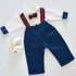 Suspenders Boy Set (Navy Blue)